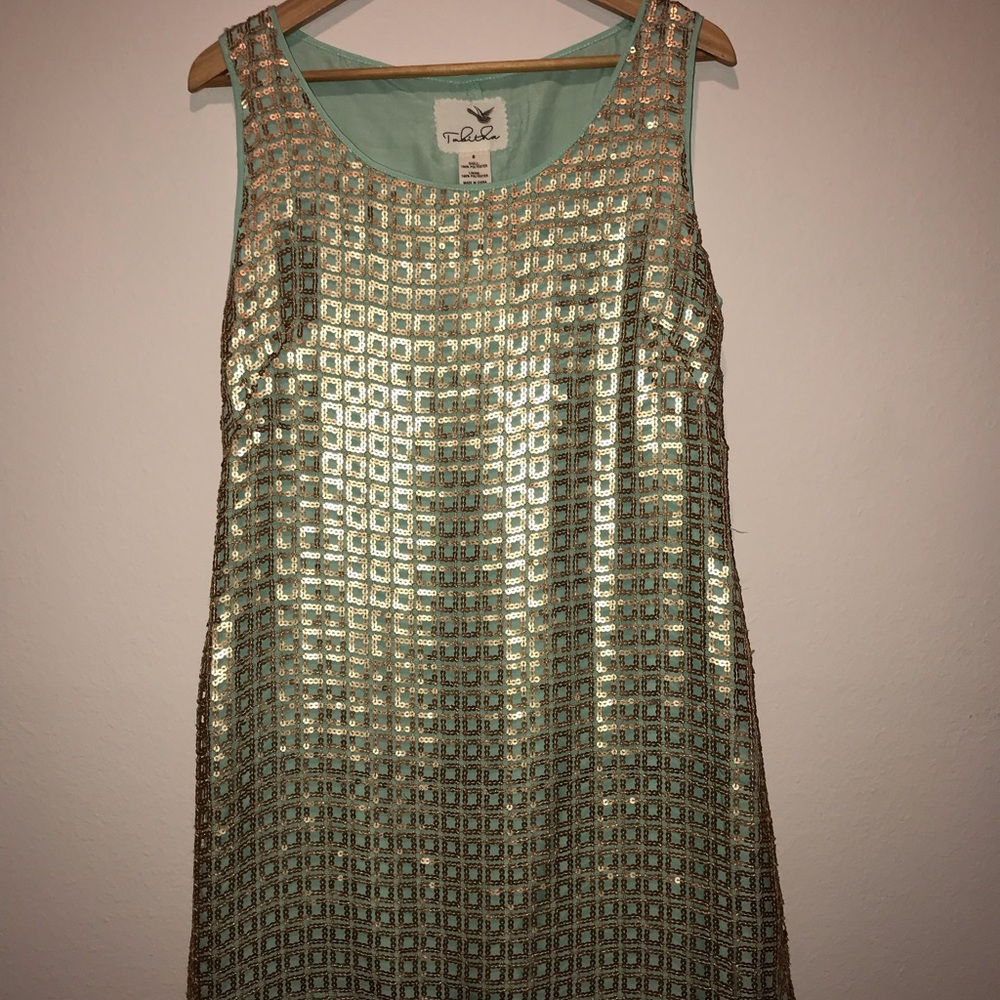 NWT Anthropologie Golden Pane Shift Dress - Picture 2 of 7